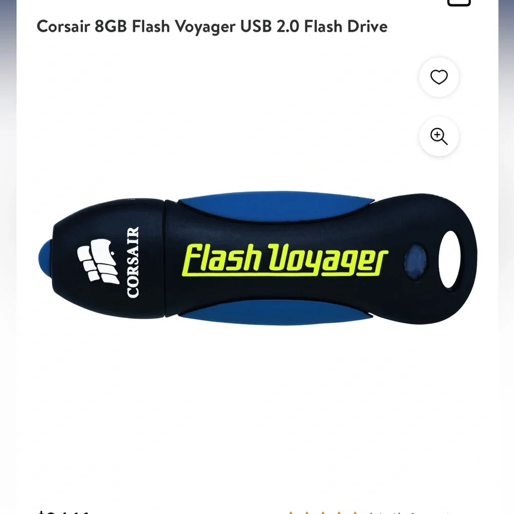 Corsair 8GB Flash Voyager USB 2.0 Flash Drive